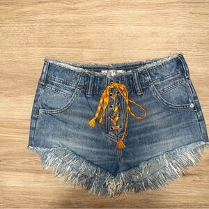 We The Free Becket  Lace-Up Jean Shorts